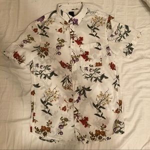 H&M S Short-Sleeved Floral Shirt
